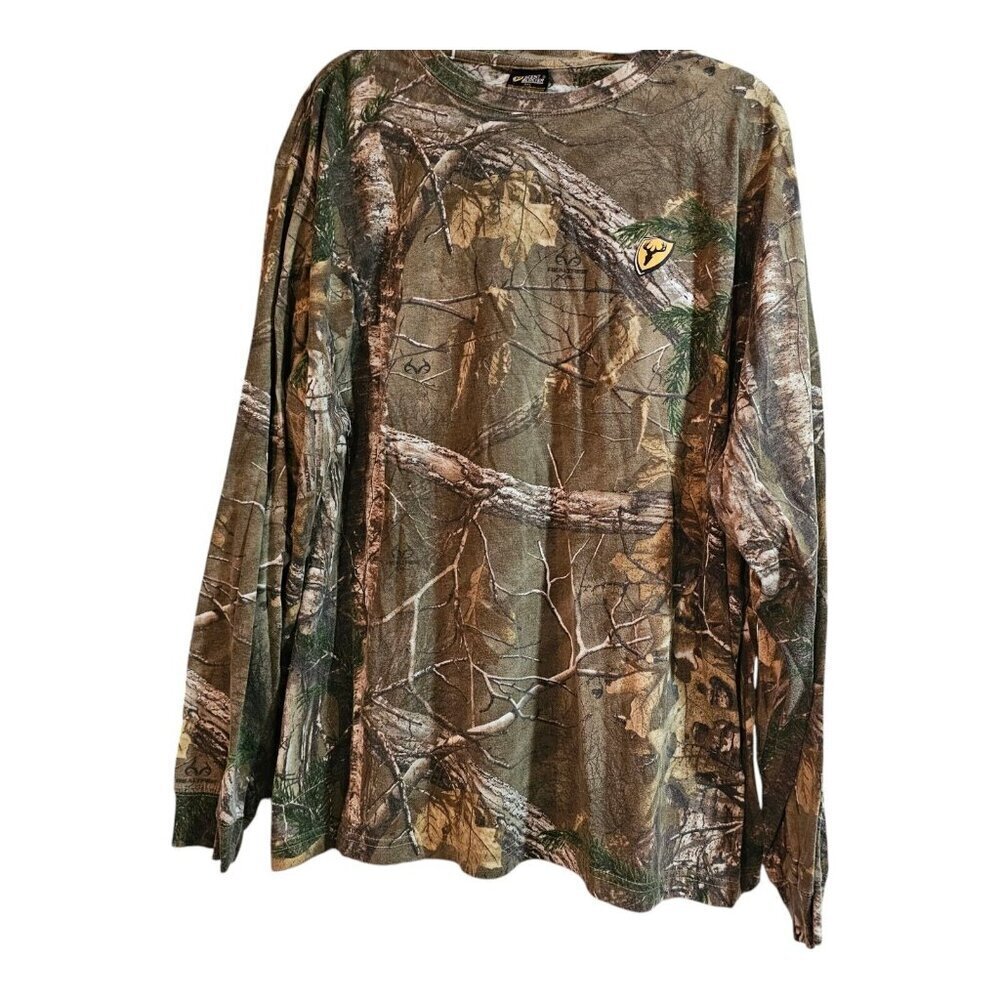 Scent Blocker Fused Mossy Oak Country Camo Long Sleeve Shirt Mens 3XL